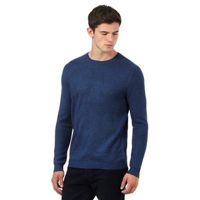 Blue twist textured jumper